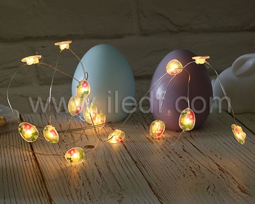 Copper Wire Battery Fairy Lights for Easter ,  10 Warm White LEDs