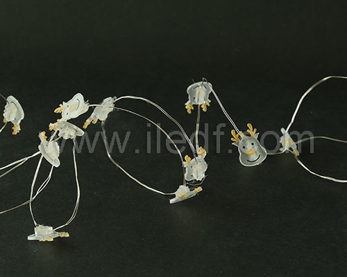 Copper Mico Naked Wire Battery Deer Head Fairy Lights