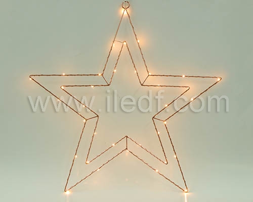 IP20 Indoor LED Battery Motif Light , Metal Star Light