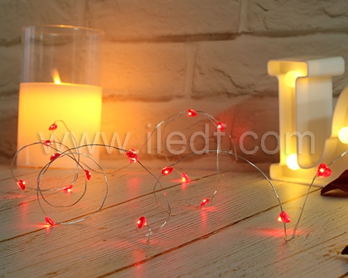 IP20 Indoor LED Battery Copper Wire Fairy Light For Valentine