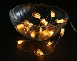 Copper Mico Naked Wire Battery Basket of Flowers Fairy Lights