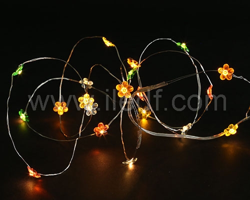 Copper Mico Naked Wire Battery Flower Fairy Lights