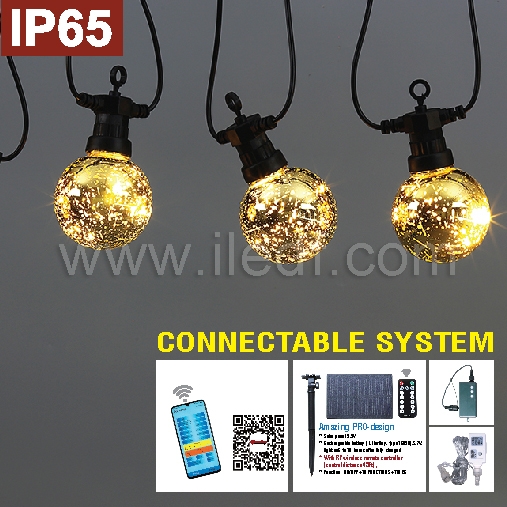 HANGING TYPE-Solar Transparent cap Warm White Filament LED-6DM.G80.G