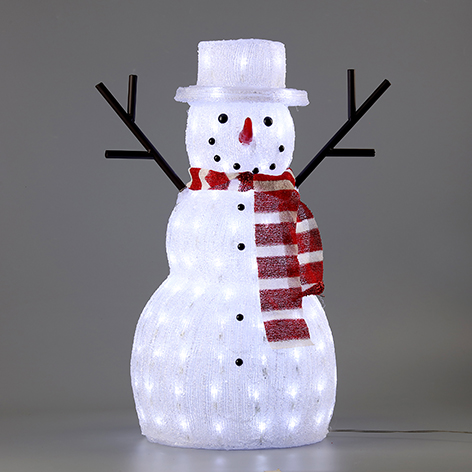 100 LED , Snowman with Top Hat, Scarves Christmas Light