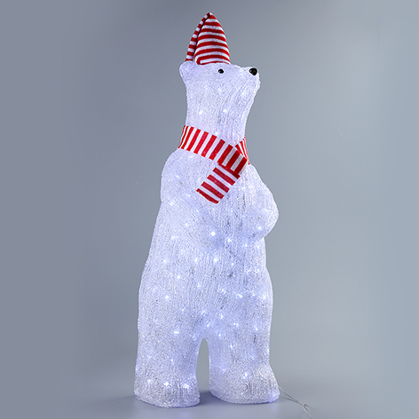 160 Led, polar bear with Top Hat , Scarves Christmas Light