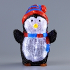Penguin with Top Hat , Scarves Acrylic Christmas Light