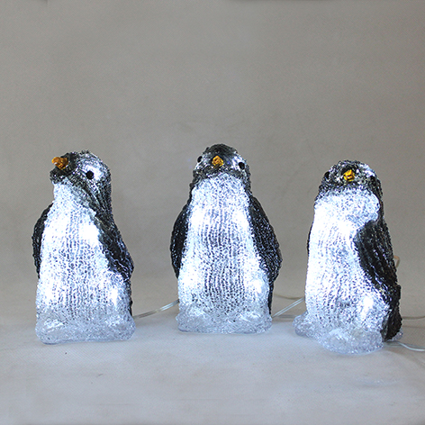 Set of 3, 18 LED, Baby Penguins Christmas Light