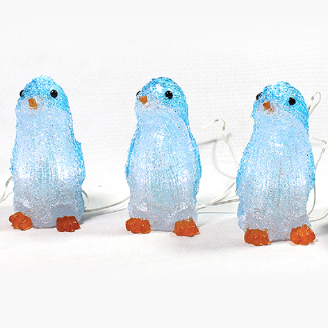 Set of 5, 30 LED, Baby Penguins Christmas Light