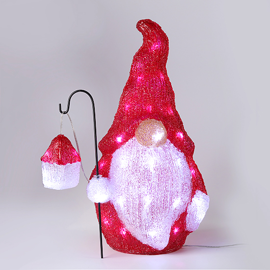 Acrylic Led Santa with Lantern Christmas Light
