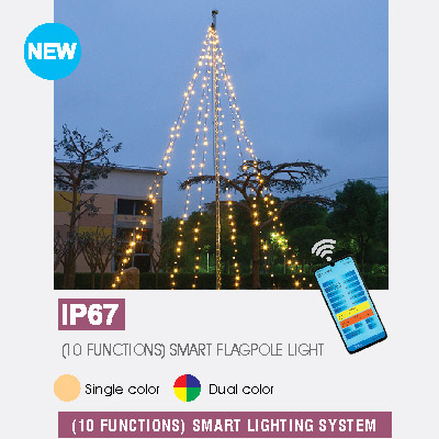 (10 FUNCTIONS) SMART FLAGPOLE LIGHT