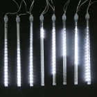 Meteor Shower Snowfall Light 8 Tube Set, White LED Lights