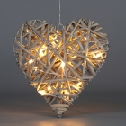 Bamboo Material Heart Lights