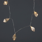 Silver Metal Leaves, 10 LED String Lights