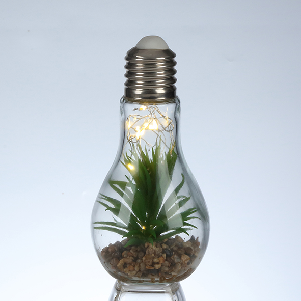 Glass Bottle , Copper Wire Garden Lights