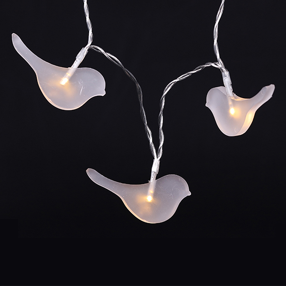 Acrylic Birds 10 LED String Lights