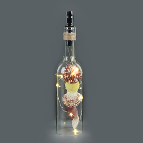 Conch, Glass Bottle Copper Wire Garden Lights