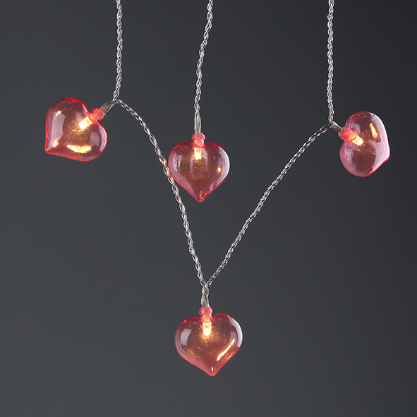 Plastic Material Heart , 8 Led Lights