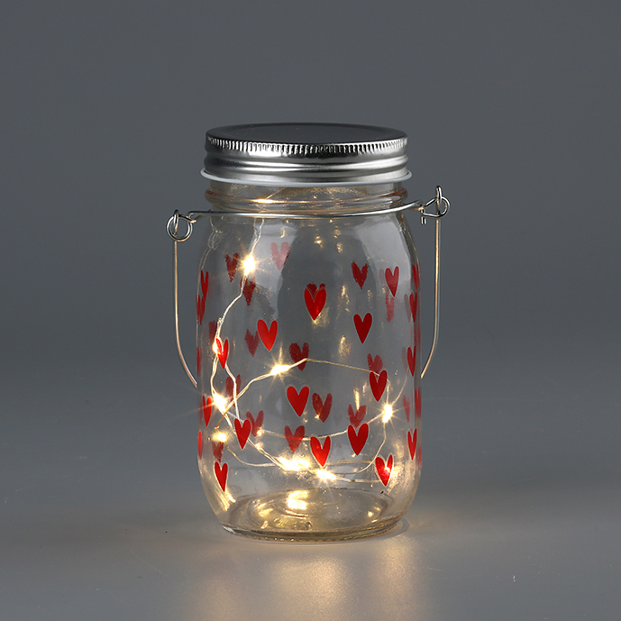 Glass Bottle , Copper Wire Lights