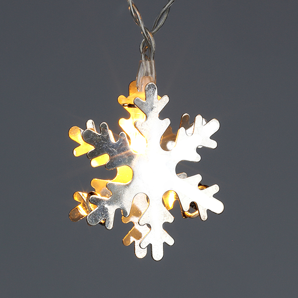 Led Iron Art Metal Snowflake Christmas String Lights