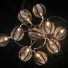 Handmade Fairy Lights Brown Rattan Ball String Lights