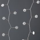 LED Snowflake Silver Copper Wire Cluster Christmas Lights