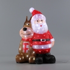 Acrylic LED Santa Claus & Reindeer Christmas Decoration