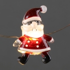 Led Acrylic Santa, Silver Copper Wire String Lights