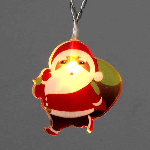 Led Acrylic Santa String Lights