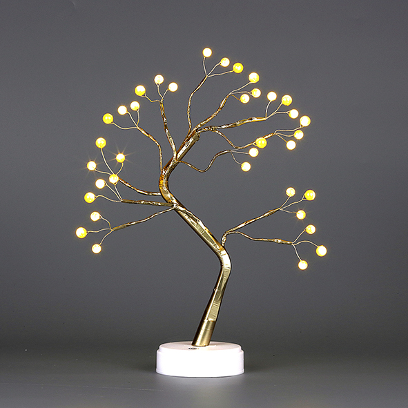 LED Lighted Tabletop Artificial Flower Bonsai Tree