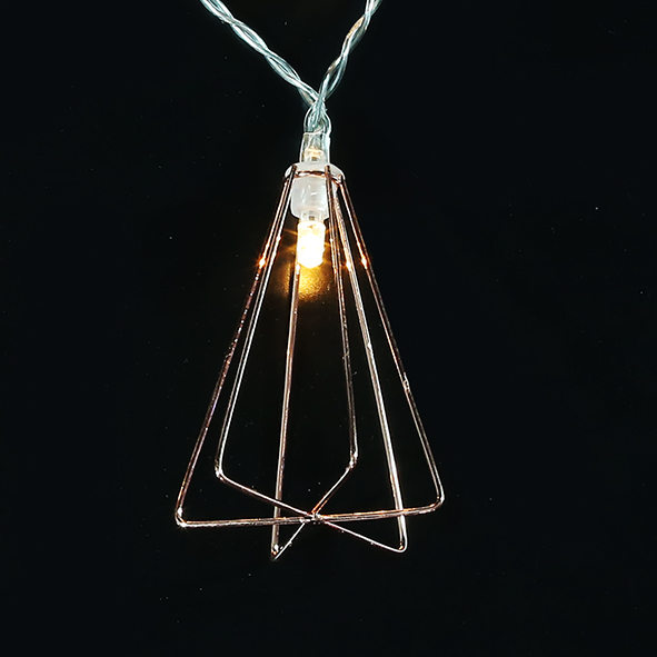 Diamond Shape Iron Art Metal LED String Lights