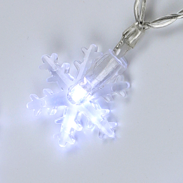 Led Acrylic Snowflake String Lights