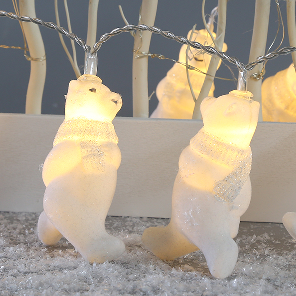 Silicone Polar Bear , Christmas String Lights