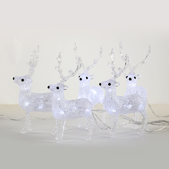 5 Acrylic reindeer string lights