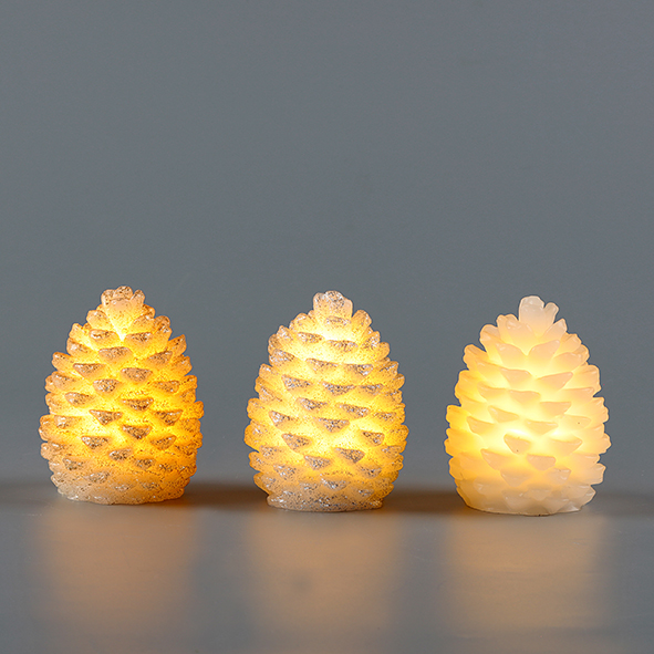 Wax Candle-LED Pine Cone Candles