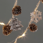 Christmas Pine Cone LED String Light Fairy Battery Copper Tree Garland Decors