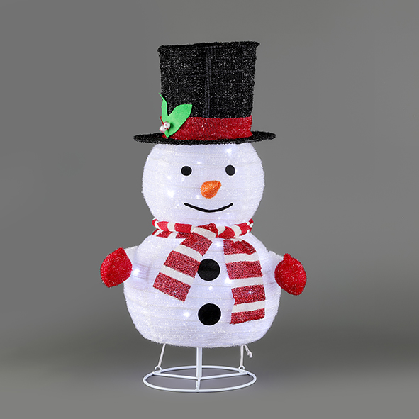 Snowman with Top Hat, Scarves Christmas Light