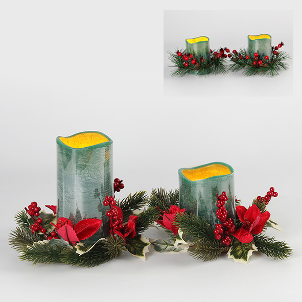 Wax Candle-WITH WREATH