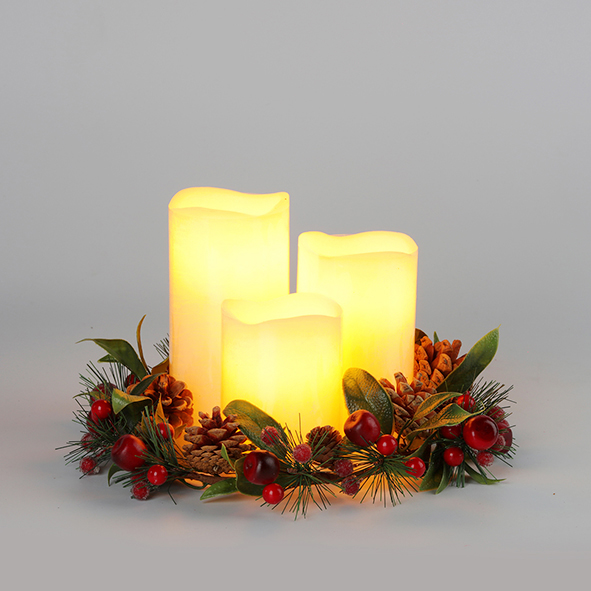 Wax Candle-WITH WREATH