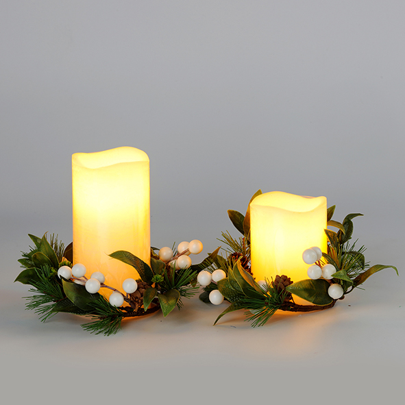 Wax Candle-WITH WREATH