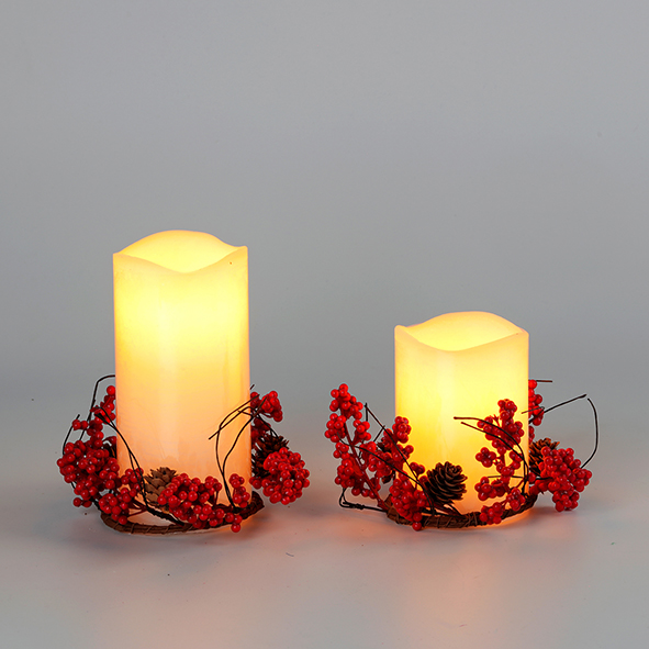 Wax Candle-WITH WREATH