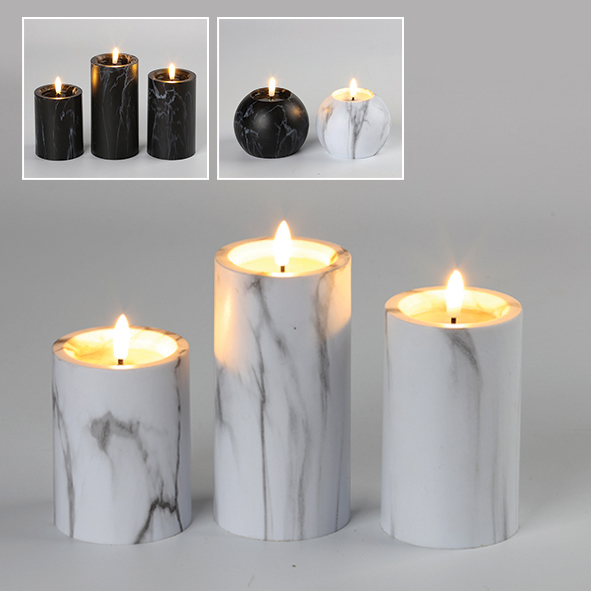 Plastic Candle-MARBLE PRINTING