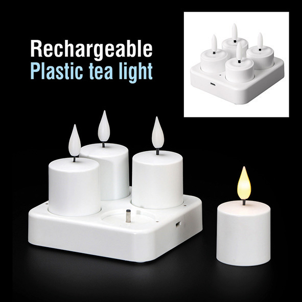 Rechargeable-Plastic tea light