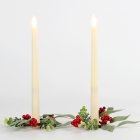 Plastic Taper Candle- WITH WREATH