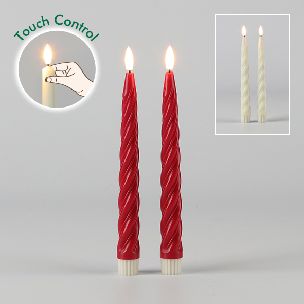 Wax Taper Candle-TOUCH CONTROL