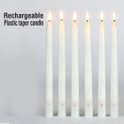 Rechargeable-Plastic taper candle