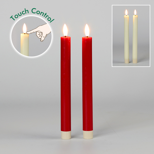 Wax Taper Candle-TOUCH CONTROL