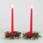 Plastic Taper Candle- WITH WREATH