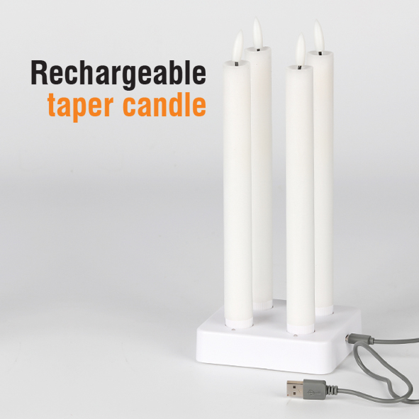 Rechargeable- taper candle