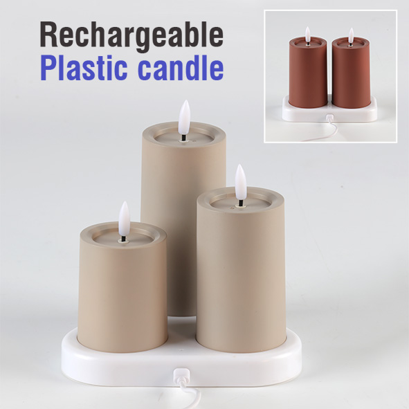 Rechargeable-Plastic candle