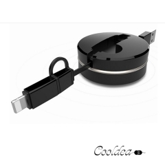 New Design Flexible 8pin Lightning Android 2in1 Data Cable